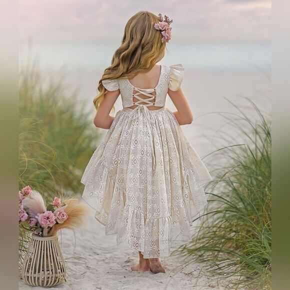 NWT Dollcake Beach Babes High-Low Girls  Dress  Size 8 - Picture 4 of 7